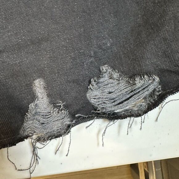 NWT Old Navy Plus Size High Waist Slouchy Straight Black Denim Shorts - Size 26 - Picture 10 of 11